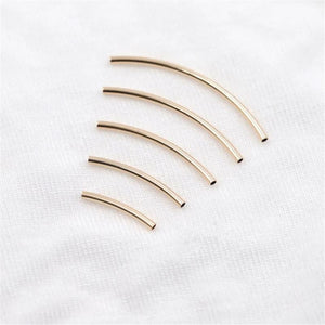 14K Filled Smooth Flower Elbow Connecting Pipe DIY Accessories