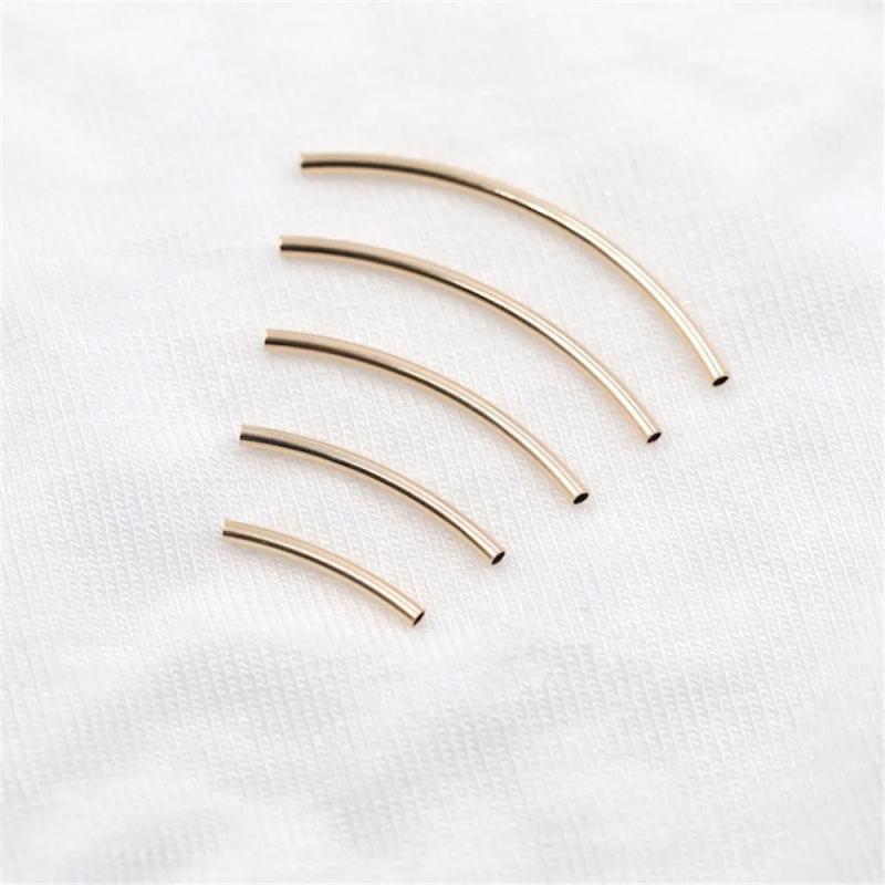 14K Filled Smooth Flower Elbow Connecting Pipe DIY Accessories