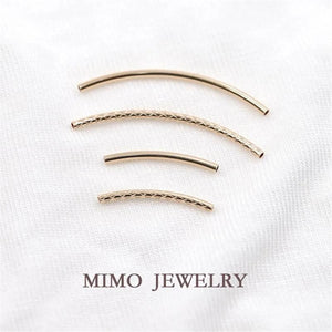 14K Filled Smooth Flower Elbow Connecting Pipe DIY Accessories