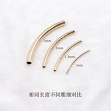 14K Filled Smooth Flower Elbow Connecting Pipe DIY Accessories