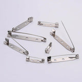50pcs Safety Pins Brooch Base 15 20 25 30 35 mm DIY Jewelry Accessories