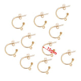 10pcs Stainless Steel Huggie Earring Posts Stud Earrings for DIY Jewelry
