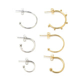 10pcs Stainless Steel Huggie Earring Posts Stud Earrings for DIY Jewelry