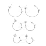 10pcs Stainless Steel Huggie Earring Posts Stud Earrings for DIY Jewelry