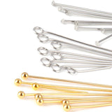 100Pcs Stainless Steel Flat Head Eye Pins DIY Earrings Jewelry Making Supplies