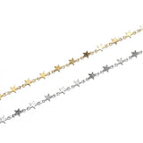 1m Stainless Steel Star Link Chains for DIY Jewelry