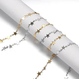 1m Stainless Steel Star Link Chains for DIY Jewelry