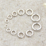 10pcs 925 Sterling Silver Jump Rings Split Rings for DIY Jewelry Making