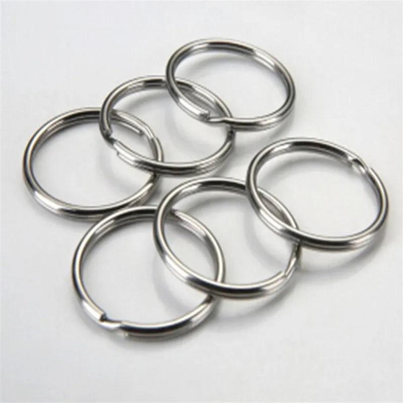 50pcs Keychain Carabiner Key Ring Fob DIY Pompon Pendant Keyring Access