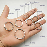 50pcs Keychain Carabiner Key Ring Fob DIY Pompon Pendant Keyring Access