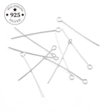 925 Silver Eye Head Pins 15 20 30 40mm Beads Supplies DIY Jewel