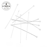 925 Silver Eye Head Pins 15 20 30 40mm Beads Supplies DIY Jewel