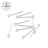 925 Silver Eye Head Pins 15 20 30 40mm Beads Supplies DIY Jewel