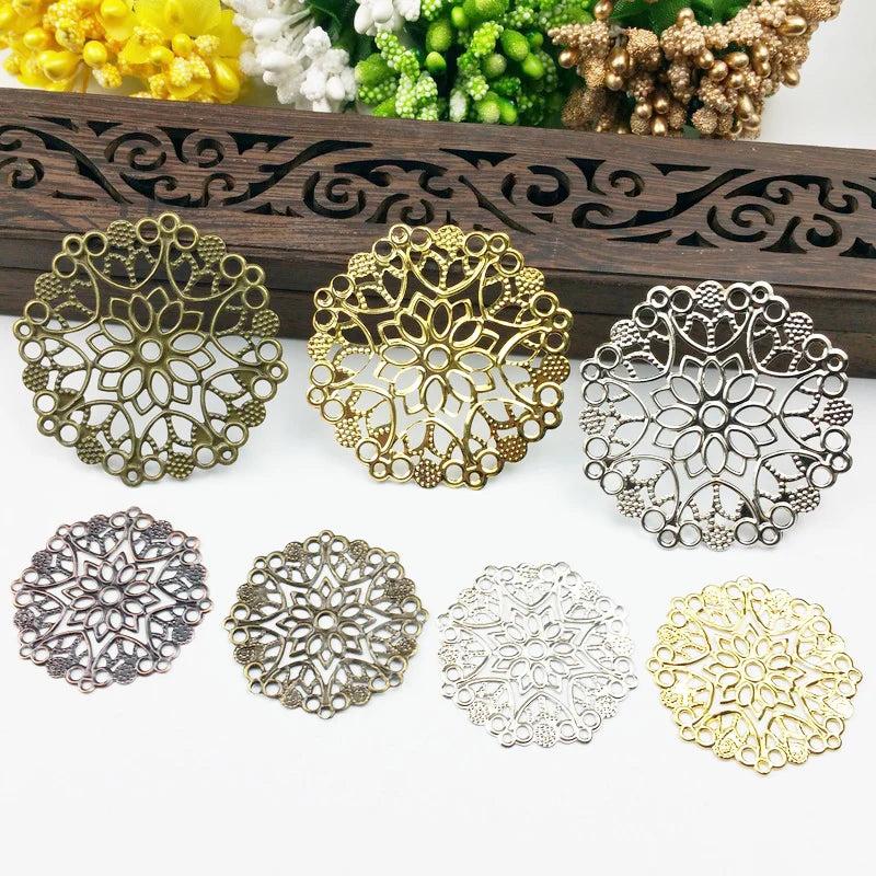 20pcs Filigree Metal Charms for DIY Jewelry Scrapbook Wraps