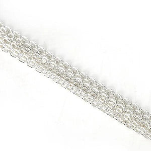5m/lot 2mm 3mm Silver Iron Link Chains DIY Necklace Chains