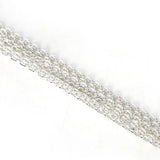 5m/lot 2mm 3mm Silver Iron Link Chains DIY Necklace Chains