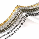 5m/lot 2mm 3mm Silver Iron Link Chains DIY Necklace Chains