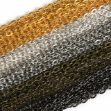 5m/lot 2mm 3mm Silver Iron Link Chains DIY Necklace Chains