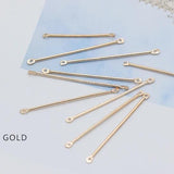 100p 16-40mm Earring Connect Rod Double Circle Cylinder Bar Metal Earring
