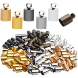 50pcs Metal Crimp End Tassel Leather Cord Clips DIY Jewelry Making