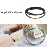 50pcs Metal Crimp End Tassel Leather Cord Clips DIY Jewelry Making