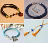 50pcs Metal Crimp End Tassel Leather Cord Clips DIY Jewelry Making