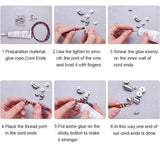 50pcs Metal Crimp End Tassel Leather Cord Clips DIY Jewelry Making
