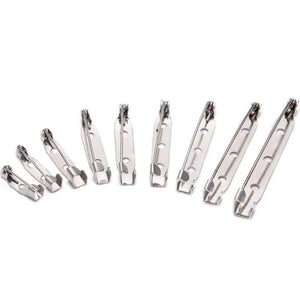 50Pcs 15-45mm Rhodium Plated Brooch Clip Base Safety Pins DIY Jewelry Making