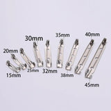 50Pcs 15-45mm Rhodium Plated Brooch Clip Base Safety Pins DIY Jewelry Making