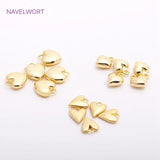 Brass Heart Charms for DIY Jewelry, Love Pendants for Earrings
