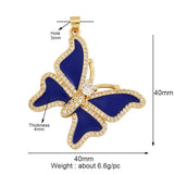 18K Zircon Animal Charm Pendant Necklace, Oil Dropped Design