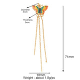 18K Zircon Animal Charm Pendant Necklace, Oil Dropped Design