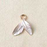 Metal Alloy Enamel Leaf Charms Pendant for Jewelry Making