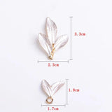 Metal Alloy Enamel Leaf Charms Pendant for Jewelry Making