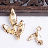 Metal Alloy Enamel Leaf Charms Pendant for Jewelry Making