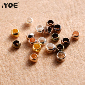 500pcs/Lot Ball Crimp End Beads Stopper Spacer Beads for Jewelry Making DIY