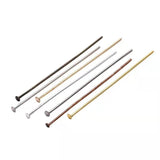 200pcs Flat Head Pins Gold/Silver Color Rhodium Jewelry Findings Making DIY