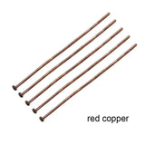 200pcs Flat Head Pins Gold/Silver Color Rhodium Jewelry Findings Making DIY