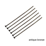 200pcs Flat Head Pins Gold/Silver Color Rhodium Jewelry Findings Making DIY
