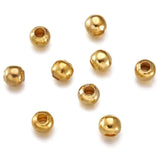50Pcs Stainless Steel Spacers Beads Round Charm DIY Jewelry Making Findings