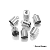 50pcs Tassel Leather Cord End Crimp Caps Beads for Necklace Jewelry Making