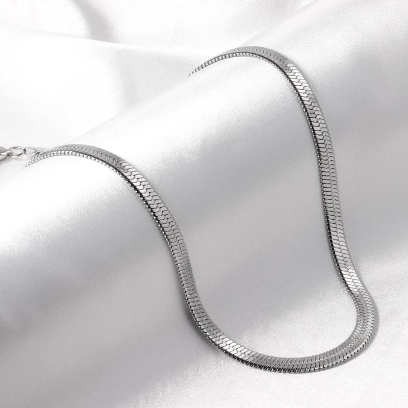 ASON Stainless Steel Sliver Blade Chain For Necklace Collar Bracelet Jewelry