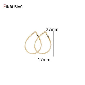 14K Plated Hollow Oval Shape Pendant Earring Charms