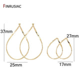 14K Plated Hollow Oval Shape Pendant Earring Charms