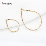 14K Plated Hollow Oval Shape Pendant Earring Charms