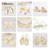 14K Plated Hollow Oval Shape Pendant Earring Charms