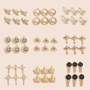 4pcs Crystal Butterfly Crown Pendants Charms for DIY Jewelry Making