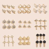 4pcs Crystal Butterfly Crown Pendants Charms for DIY Jewelry Making