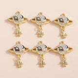 4pcs Crystal Butterfly Crown Pendants Charms for DIY Jewelry Making