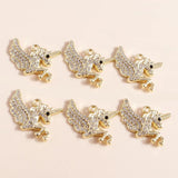 4pcs Crystal Butterfly Crown Pendants Charms for DIY Jewelry Making